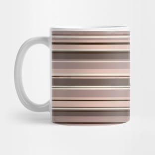 Mixed Stripes Pattern Browns Taupe Creams Mug